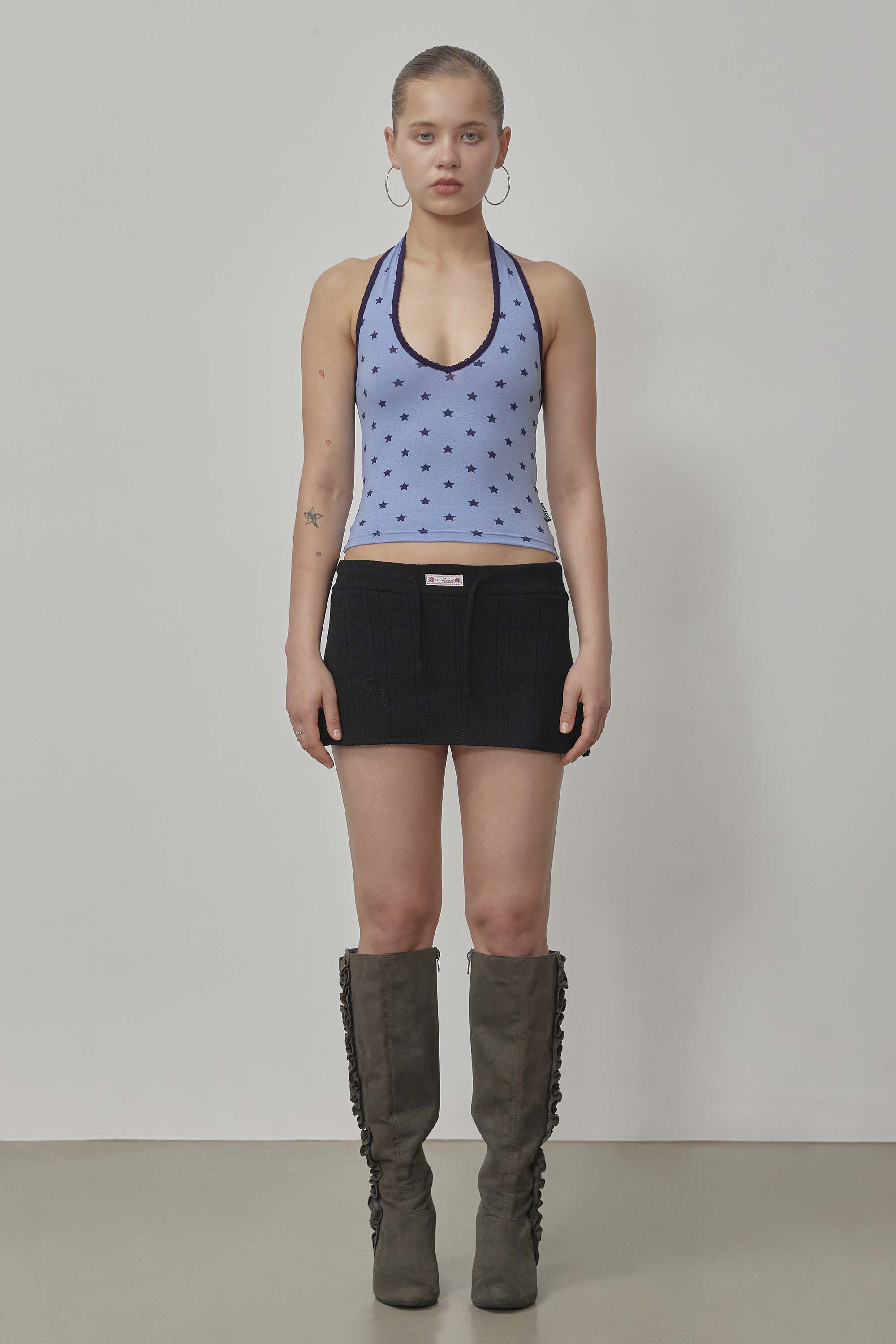 Star Halter Top Blue